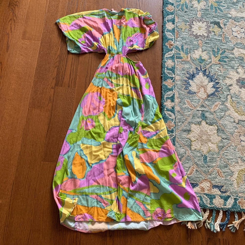 Colorful Maxi Cutout Dress - Picture 3 of 5